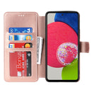 For Samsung Galaxy A53 5G Shockproof PU + TPU Leather Phone Case(Rose Gold)