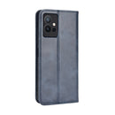 For vivo Y55 5G / T1 5G / Y75 5G Magnetic Buckle Retro Texture Leather Phone Case(Blue)