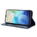 For vivo Y55 5G / T1 5G / Y75 5G Magnetic Buckle Retro Texture Leather Phone Case(Blue)