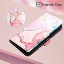 For Motorola Moto G52 PT003 Marble Pattern Flip Leather Phone Case(Rose Gold LS005)