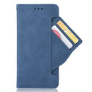 For Motorola Moto G22 Skin Feel Calf Texture Card Slots Leather Phone Case(Blue)