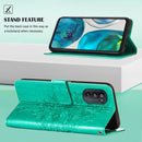 For Motorola Moto G52 Embossed Butterfly Leather Phone Case(Green)