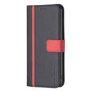 For Motorola Moto G22 BF13 Color Matching Cross Texture Leather Phone Case(Black)