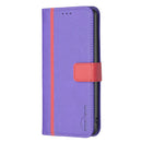 For Motorola Moto G22 BF13 Color Matching Cross Texture Leather Phone Case(Purple)