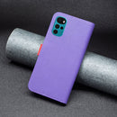 For Motorola Moto G22 BF13 Color Matching Cross Texture Leather Phone Case(Purple)