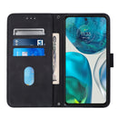 For Motorola Moto G52 Crossbody 3D Embossed Flip Leather Phone Case(Black)