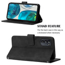 For Motorola Moto G52 Crossbody 3D Embossed Flip Leather Phone Case(Black)