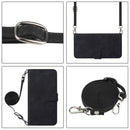For Motorola Moto G52 Crossbody 3D Embossed Flip Leather Phone Case(Black)
