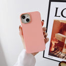 Liquid Silicone Electroplating + Flannel Phone Case For iPhone 11 Pro(Pink)