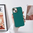 Liquid Silicone Electroplating + Flannel Phone Case For iPhone 11 Pro(Dark Green)