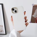 Liquid Silicone Electroplating + Flannel Phone Case For iPhone 11 Pro(White)