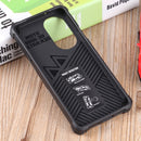 For Motorola Edge 30 Pro Camouflage Armor Shockproof TPU + PC Magnetic Protective Phone Case with Holder(Mint Green)