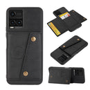 For vivo Y33s Double Buckle PU + TPU Shockproof Magnetic Phone Case(Black)
