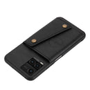For vivo Y33s Double Buckle PU + TPU Shockproof Magnetic Phone Case(Black)