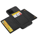 For vivo Y33s Double Buckle PU + TPU Shockproof Magnetic Phone Case(Black)