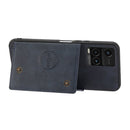 For vivo Y33s Double Buckle PU + TPU Shockproof Magnetic Phone Case(Blue)