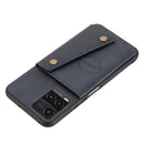 For vivo Y33s Double Buckle PU + TPU Shockproof Magnetic Phone Case(Blue)