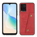 For vivo Y33s Double Buckle PU + TPU Shockproof Magnetic Phone Case(Red)