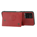 For vivo Y33s Double Buckle PU + TPU Shockproof Magnetic Phone Case(Red)