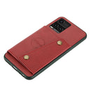 For vivo Y33s Double Buckle PU + TPU Shockproof Magnetic Phone Case(Red)