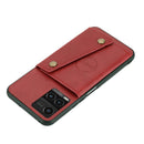 For vivo Y33s Double Buckle PU + TPU Shockproof Magnetic Phone Case(Red)