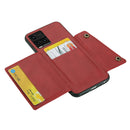 For vivo Y33s Double Buckle PU + TPU Shockproof Magnetic Phone Case(Red)