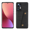 For Xiaomi 12 Pro Double Buckle PU + TPU Shockproof Magnetic Phone Case(Black)