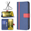 For Xiaomi 12 Pro BF13 Color Matching Cross Texture Leather Phone Case(Blue)