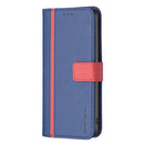 For Xiaomi 12 Pro BF13 Color Matching Cross Texture Leather Phone Case(Blue)