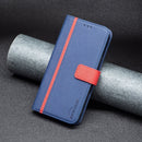 For Xiaomi 12 Pro BF13 Color Matching Cross Texture Leather Phone Case(Blue)