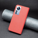 For Xiaomi 12 Pro BF13 Color Matching Cross Texture Leather Phone Case(Red)