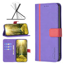 For Xiaomi 12 Pro BF13 Color Matching Cross Texture Leather Phone Case(Purple)