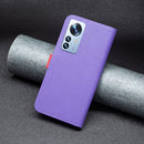 For Xiaomi 12 Pro BF13 Color Matching Cross Texture Leather Phone Case(Purple)