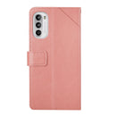 For Motorola Moto G52 Y Stitching Horizontal Flip Leather Phone Case(Rose Gold)