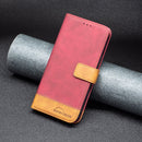 For Motorola Moto G22 BF11 Color Matching Skin Feel Leather Phone Case(Red)