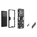 For vivo X80 Pro Punk Armor PC + TPU Phone Case with Holder(Red)