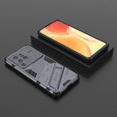 For vivo X80 Pro Punk Armor PC + TPU Phone Case with Holder(Grey)
