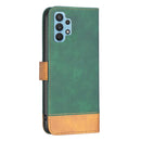 For Samsung Galaxy A32 4G BF11 Color Matching Skin Feel Leather Phone Case(Green)