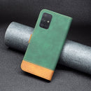 For Samsung Galaxy A71 4G BF11 Color Matching Skin Feel Leather Phone Case(Green)