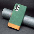 For Samsung Galaxy A73 BF11 Color Matching Skin Feel Leather Phone Case(Green)
