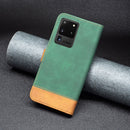 For Samsung Galaxy S20 Ultra BF11 Color Matching Skin Feel Leather Phone Case(Green)