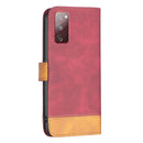 For Samsung Galaxy S20 FE BF11 Color Matching Skin Feel Leather Phone Case(Red)