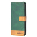 For Samsung Galaxy S21 Ultra 5G BF11 Color Matching Skin Feel Leather Phone Case(Green)