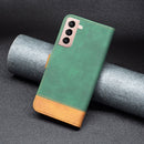 For Samsung Galaxy S21 5G BF11 Color Matching Skin Feel Leather Phone Case(Green)