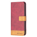 For Samsung Galaxy S22 Ultra 5G BF11 Color Matching Skin Feel Leather Phone Case(Red)