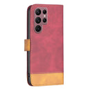 For Samsung Galaxy S22 Ultra 5G BF11 Color Matching Skin Feel Leather Phone Case(Red)