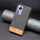 For Xiaomi 12 Pro BF11 Color Matching Skin Feel Leather Phone Case(Black)