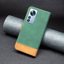 For Xiaomi 12 Pro BF11 Color Matching Skin Feel Leather Phone Case(Green)