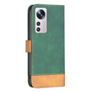 For Xiaomi 12 BF11 Color Matching Skin Feel Leather Phone Case(Green)