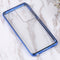 For Samsung Galaxy S21 Ultra 5G HD Magnetic Metal Tempered Glass Phone Case(Blue)